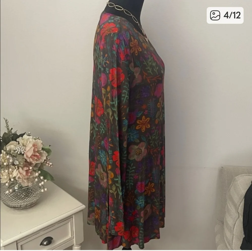 NWT Natural Life Colorful Floral Dress Large - Picture 2 of 9